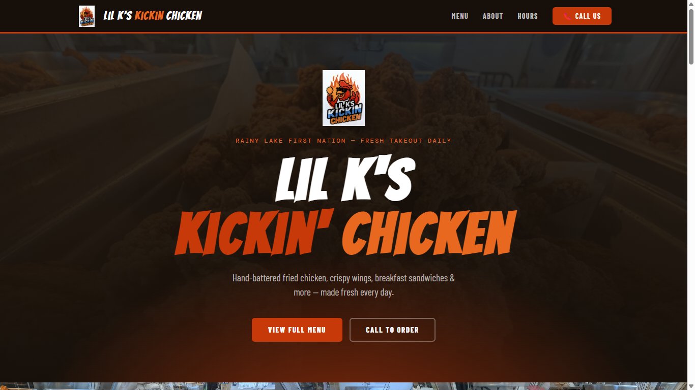 Lil K's Kickin' Chicken website